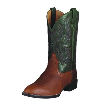 Ariat Heritage Stockman - Western Laarzen Bruin / Groen Heren - 18671-326